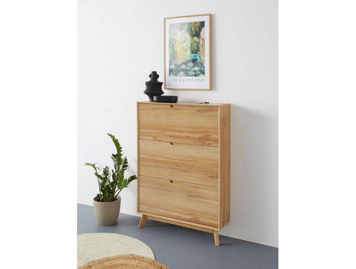 andas Schuhschrank Pandrup mit 3 Klappen, ca. 8 Paar Schuhe pro Klappe, Höhe 125 cm, beige, Wotan Eiche andas Schuhschrank Pandrup mit 3 Klappen, ca. 8 Paar Schuhe pro Klappe, Höhe 125 cm, beige, Wotan Eiche von andas