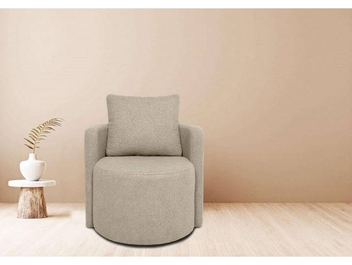 andas Sessel, mit wendbarem Rückenkissen, auch in recyceltem Stoff erhältlich, braun, sand andas Sessel, mit wendbarem Rückenkissen, auch in recyceltem Stoff erhältlich, braun, sand von andas