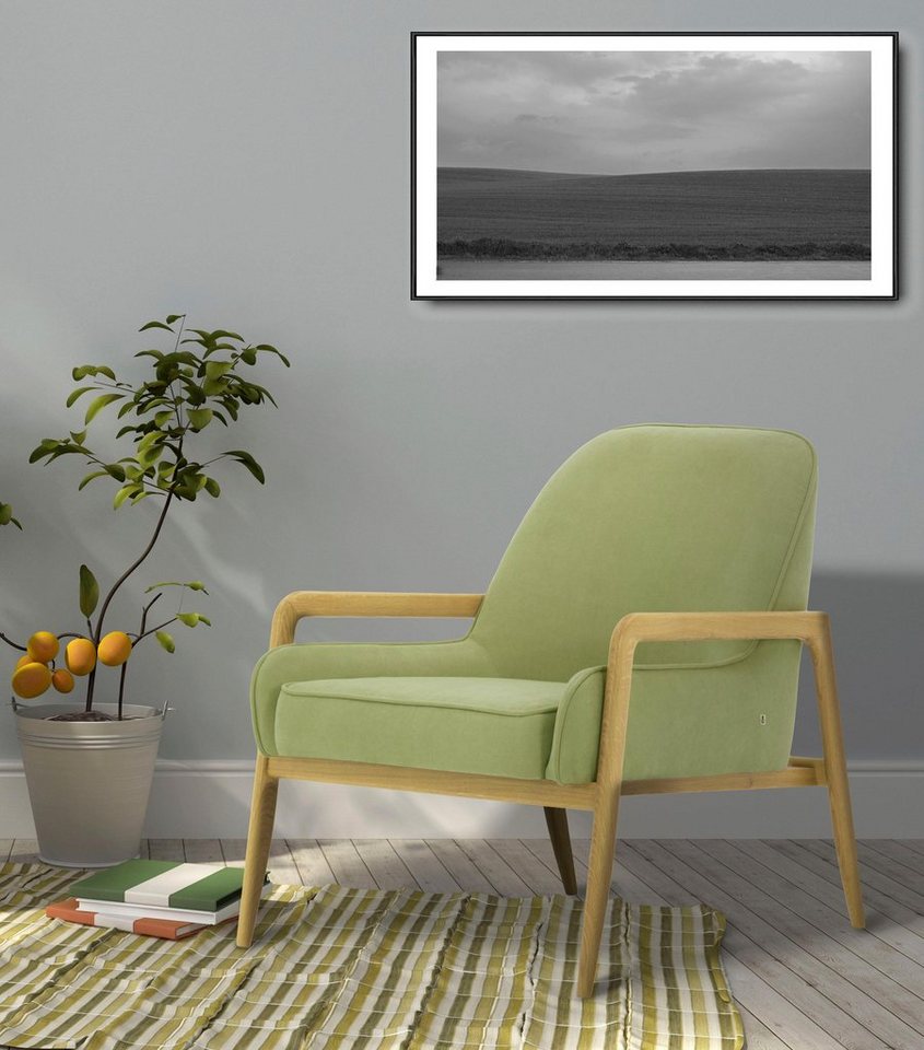 Home affaire Sessel Braga, wahlweise mit Gestell aus Eiche in dunkel oder Buchenholz in hell von Home affaire