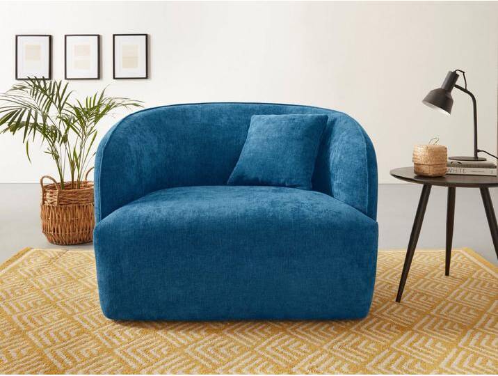 andas Sessel Knautschzone, auch mit Bouclé-Bezug, beige blau, blau andas Sessel Knautschzone, auch mit Bouclé-Bezug, beige blau, blau von andas