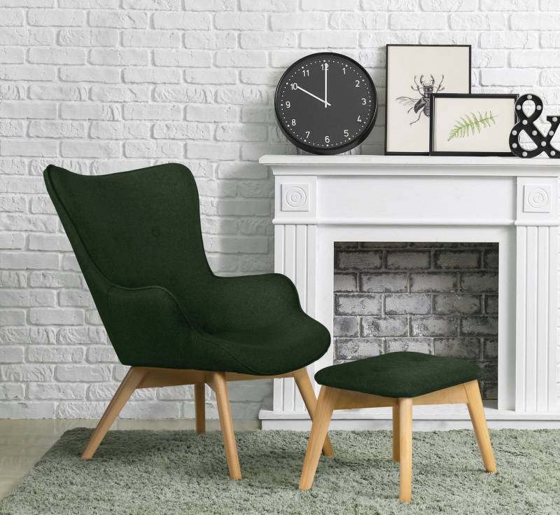 Home affaire Sessel Nicko, wahlweise mit und ohne Hocker von Home affaire