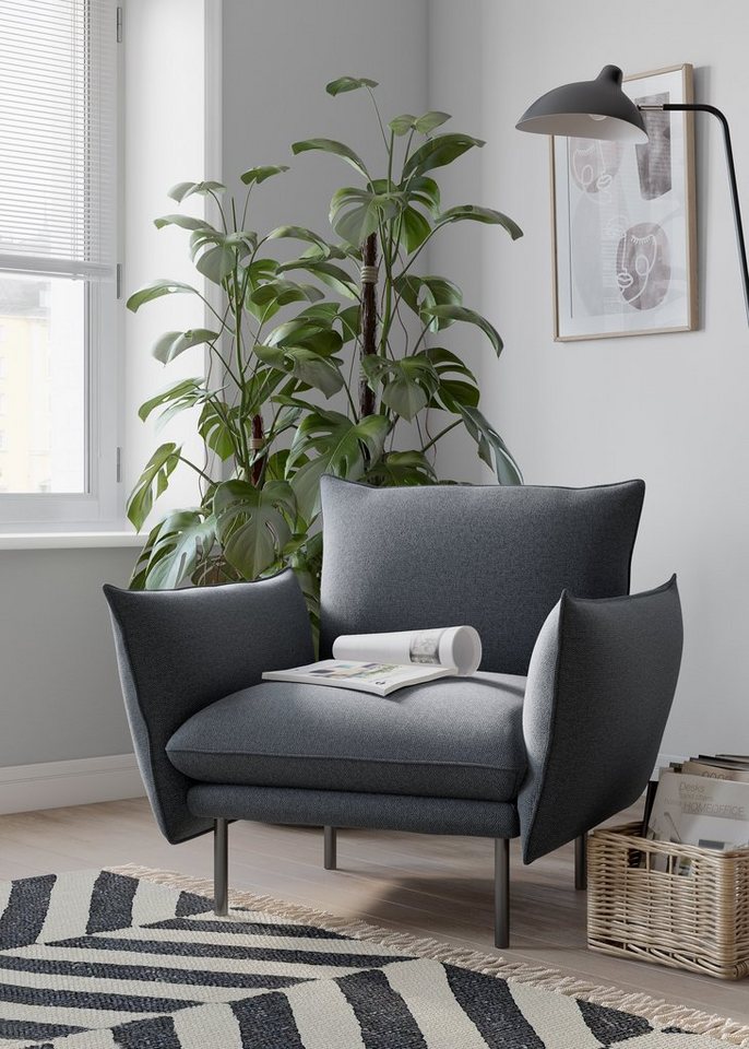 andas Sessel Stine Cocktailsessel, Besonderes Design durch Kissenoptik und Keder, by Morten Georgsen von andas