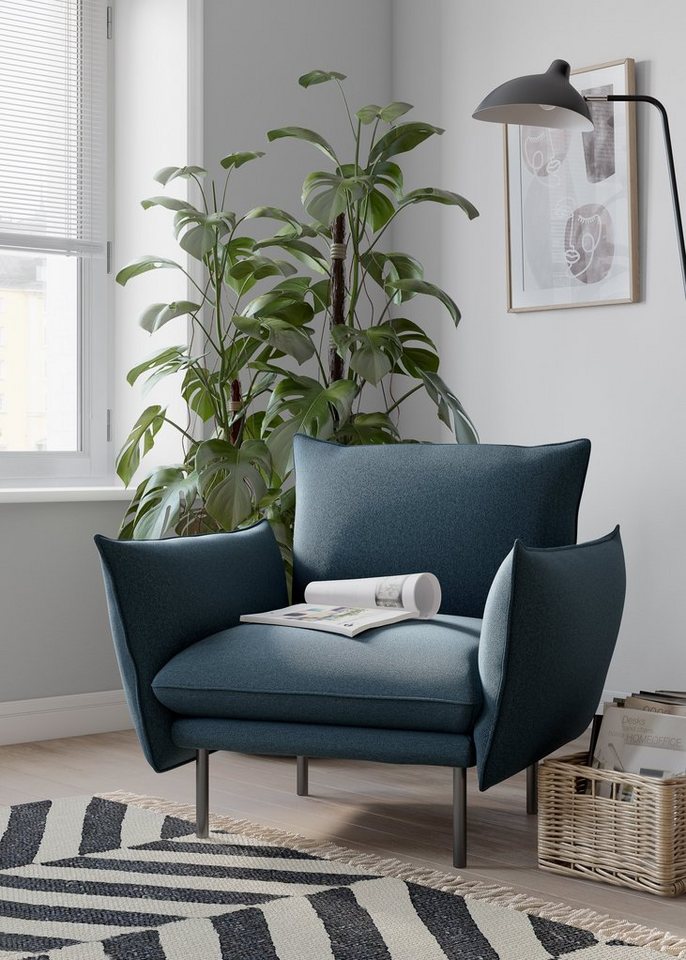 andas Sessel Stine Cocktailsessel, Besonderes Design durch Kissenoptik und Keder, by Morten Georgsen von andas