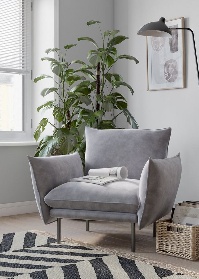 andas Sessel Stine Cocktailsessel, Besonderes Design durch Kissenoptik und Keder, by Morten Georgsen von andas
