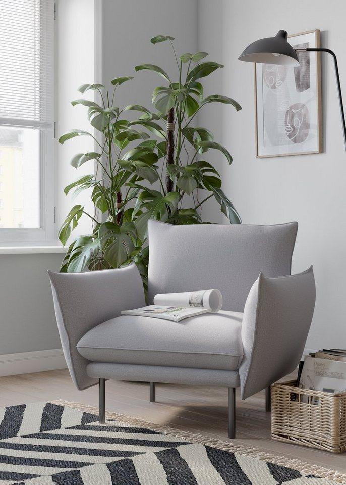 andas Sessel Stine Cocktailsessel, Besonderes Design durch Kissenoptik und Keder, by Morten Georgsen von andas
