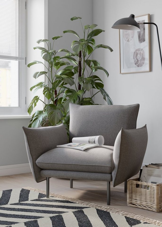andas Sessel Stine Cocktailsessel, Besonderes Design durch Kissenoptik und Keder, by Morten Georgsen von andas