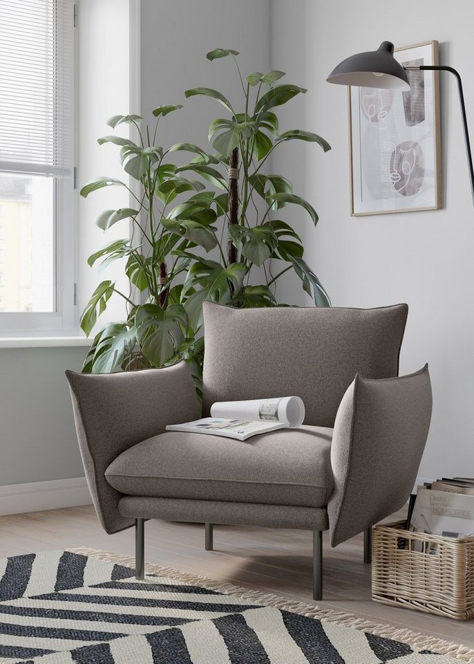andas Sessel Stine Cocktailsessel, Besonderes Design durch Kissenoptik und Keder, by Morten Georgsen von andas