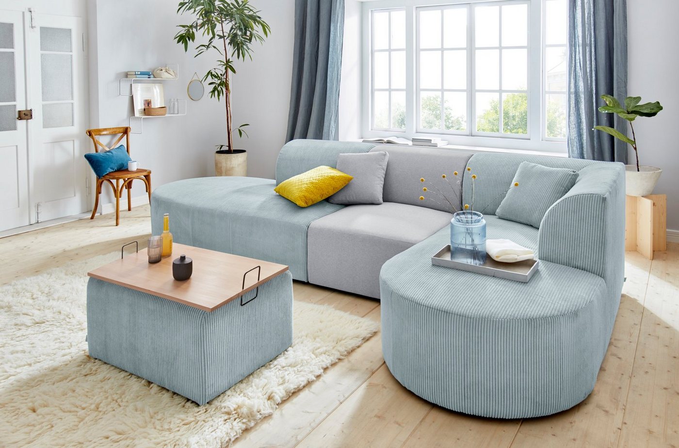 andas Sofa-Eckelement Alesund, als Einzelelement oder Modulteil von andas