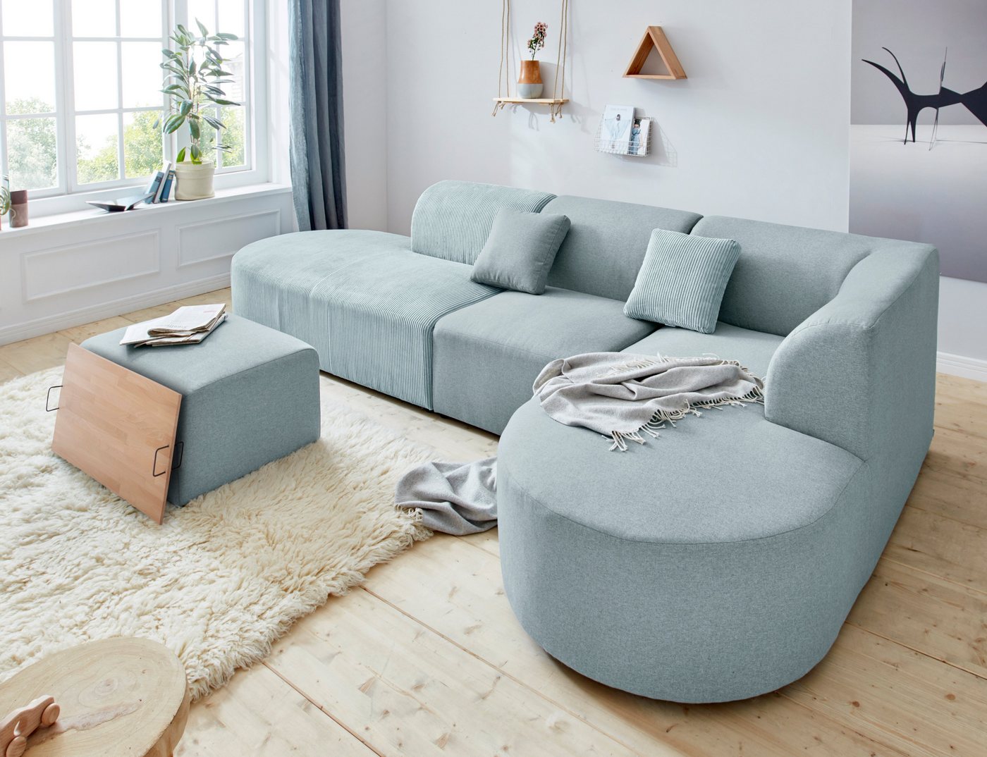 andas Sofa-Eckelement Alesund, als Einzelteile oder Modulteil von andas