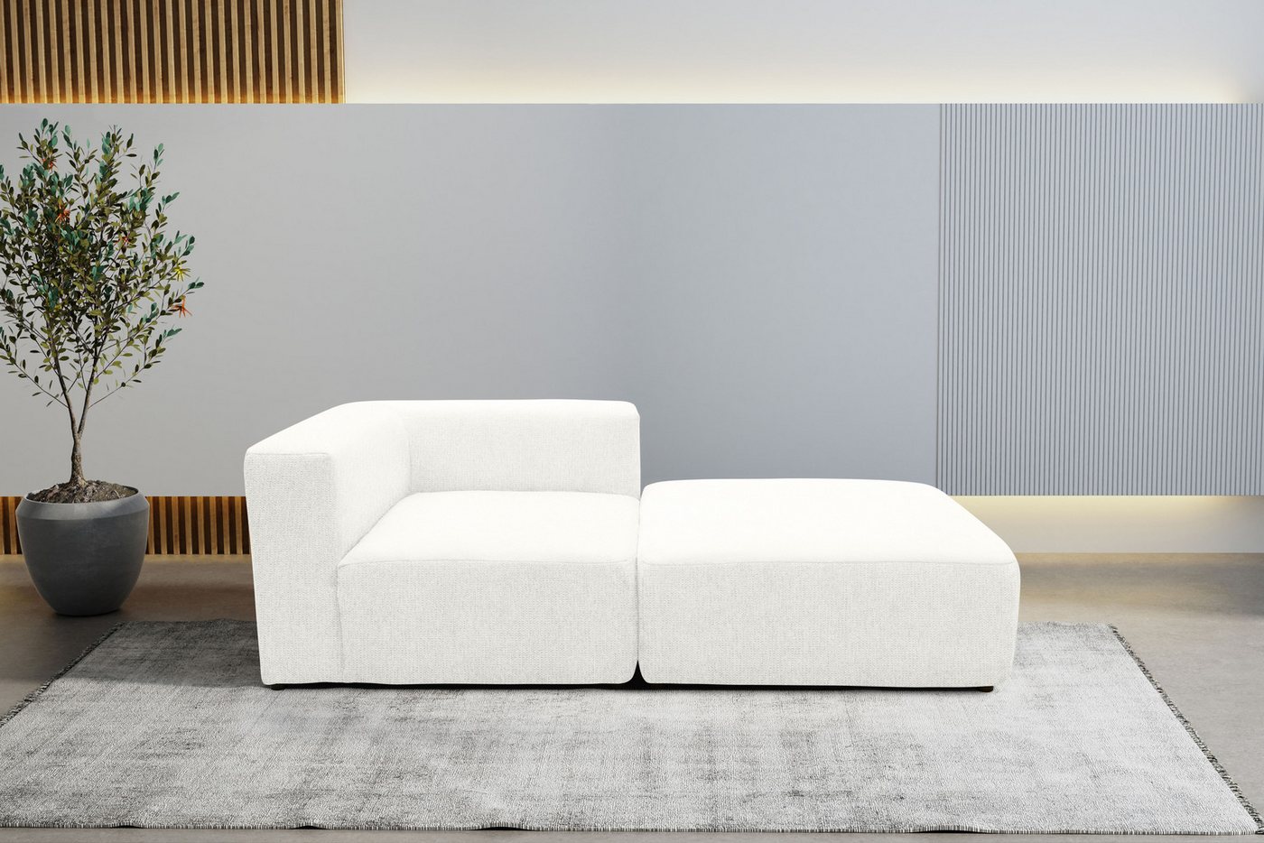 andas Sofa-Eckelement Utvik bestehend aus Eckelement und Hocker, als Modul oder separat verwendbar andas Sofa-Eckelement Utvik bestehend aus Eckelement und Hocker, als Modul oder separat verwendbar von andas