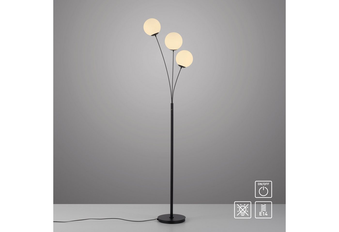 andas Stehlampe Nymölla, ohne Leuchtmittel, Stehleuchte mit großen Glaskugeln amberfarben oder opal matt weiß andas Stehlampe Nymölla, ohne Leuchtmittel, Stehleuchte mit großen Glaskugeln amberfarben oder opal matt weiß von andas