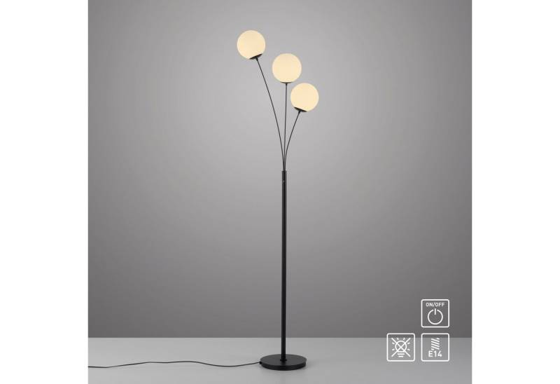 andas Stehlampe Nymölla, ohne Leuchtmittel, Stehleuchte mit großen Glaskugeln amberfarben oder opal matt weiß von andas
