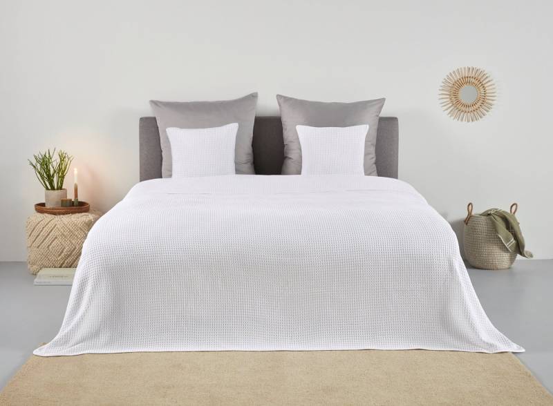 andas Tagesdecke Greta, in Waffelpiqué Optik, viele Farben erhältlich, Decke ab 150x250 cm von andas