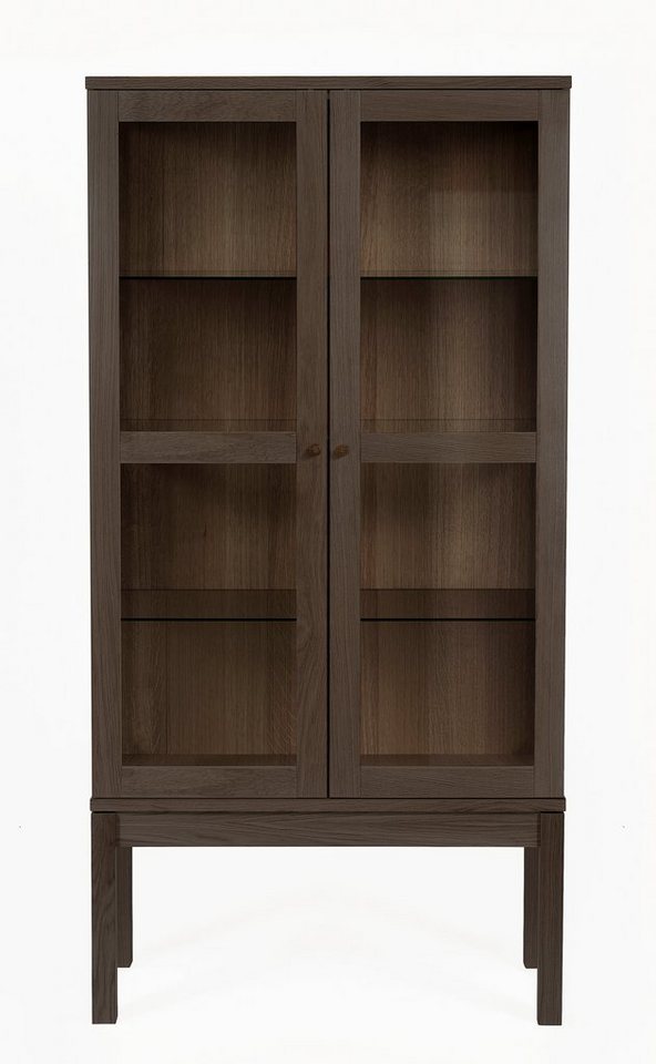 andas Vitrine Holzfurnier aus Eiche, Griffe und Füße aus massiver Eiche andas Vitrine Holzfurnier aus Eiche, Griffe und Füße aus massiver Eiche von andas