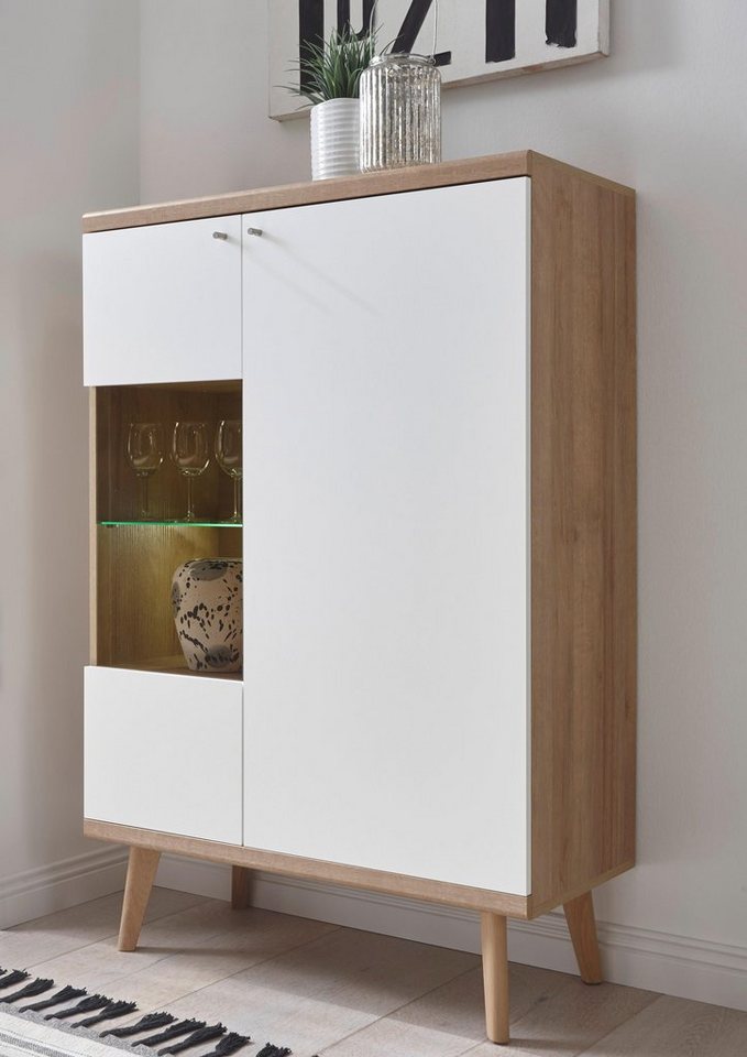 andas Vitrine Merle Scandi Design, Höhe 134 cm von andas