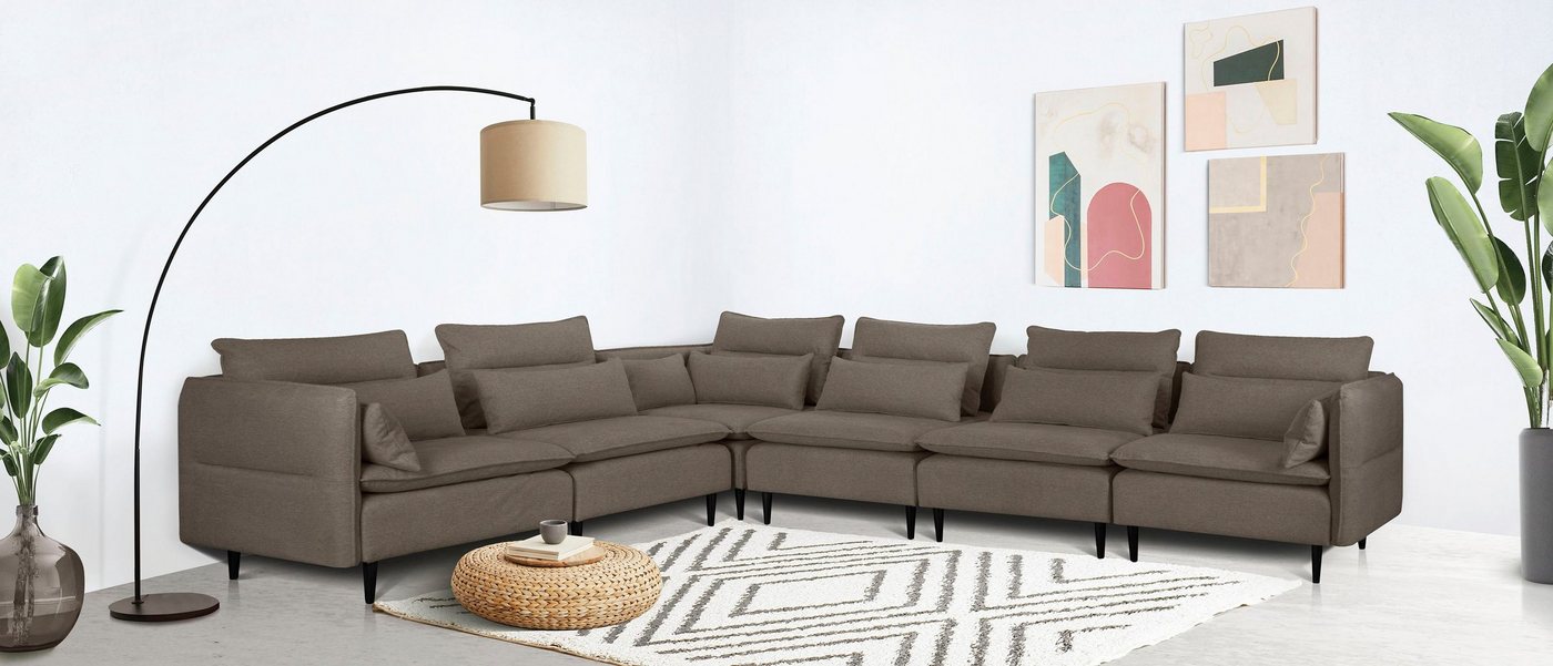 andas Ecksofa ALVIK L-Form, zusammengesetzt aus Modulen, erweiterbar mit Modulen der Serie andas Ecksofa ALVIK L-Form, zusammengesetzt aus Modulen, erweiterbar mit Modulen der Serie von andas