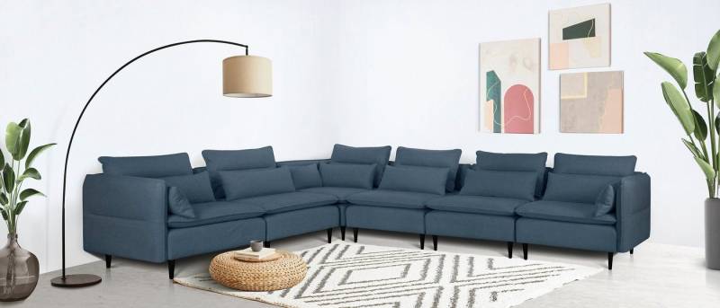 andas Ecksofa ALVIK L-Form, zusammengesetzt aus Modulen, erweiterbar mit Modulen der Serie andas Ecksofa ALVIK L-Form, zusammengesetzt aus Modulen, erweiterbar mit Modulen der Serie von andas
