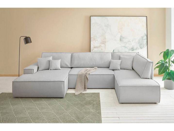 andas Wohnlandschaft FINNLEY, U-Form XXL 329 cm, Schlafsofa, Schlaffunktion m. Bettkasten, verfügbar in den Stoffqualitäten Bouclé, Struktur fein und Mega Cord andas Wohnlandschaft FINNLEY, U-Form XXL 329 cm, Schlafsofa, Schlaffunktion m. Bettkasten, verfügbar in den Stoffqualitäten Bouclé, Struktur fein und Mega Cord von andas