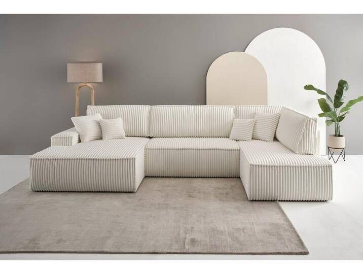andas Wohnlandschaft FINNLEY, U-Form XXL 329 cm, Schlafsofa, Schlaffunktion m. Bettkasten, verfügbar in den Stoffqualitäten Bouclé, Struktur fein und Mega Cord andas Wohnlandschaft FINNLEY, U-Form XXL 329 cm, Schlafsofa, Schlaffunktion m. Bettkasten, verfügbar in den Stoffqualitäten Bouclé, Struktur fein und Mega Cord von andas
