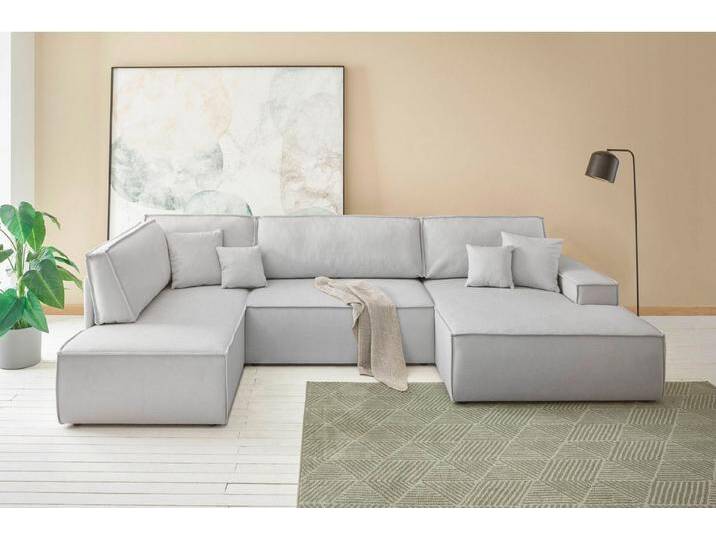 andas Wohnlandschaft FINNLEY, U-Form XXL 329 cm, Schlafsofa, Schlaffunktion m. Bettkasten, verfügbar in den Stoffqualitäten Bouclé, Struktur fein und Mega Cord andas Wohnlandschaft FINNLEY, U-Form XXL 329 cm, Schlafsofa, Schlaffunktion m. Bettkasten, verfügbar in den Stoffqualitäten Bouclé, Struktur fein und Mega Cord von andas