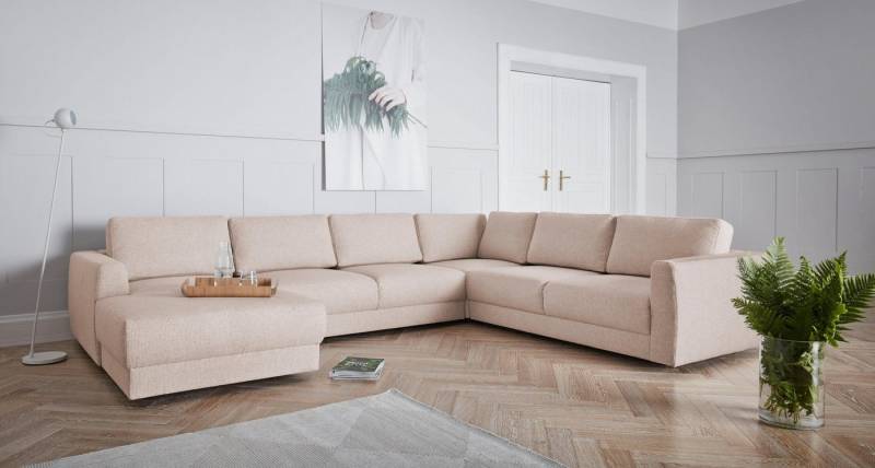 andas Wohnlandschaft Hobro U-Form, in 3 Bezugsqualitäten in vielen Farben, Design by Morten Georgsen von andas