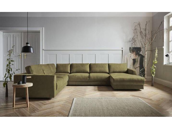 andas Wohnlandschaft Hobro U-Form, in 3 Bezugsqualitäten in vielen Farben, Design by Morten Georgsen, grün, oliv andas Wohnlandschaft Hobro U-Form, in 3 Bezugsqualitäten in vielen Farben, Design by Morten Georgsen, grün, oliv von andas