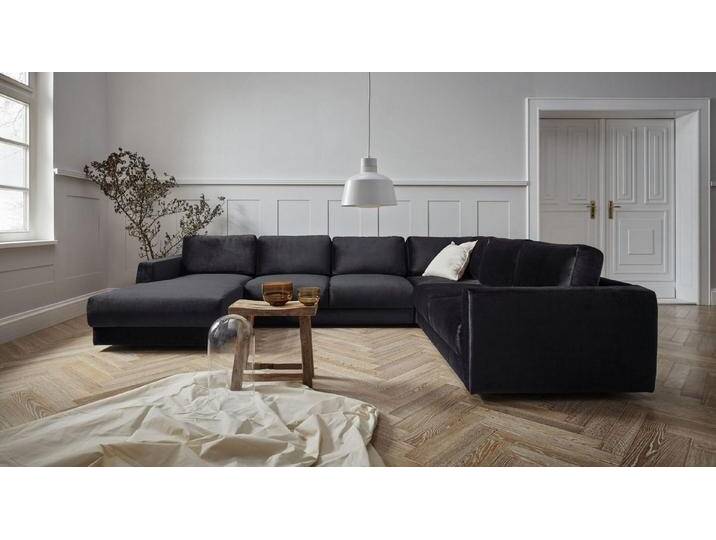 andas Wohnlandschaft Hobro U-Form, in 3 Bezugsqualitäten in vielen Farben, Design by Morten Georgsen, schwarz, schwarz andas Wohnlandschaft Hobro U-Form, in 3 Bezugsqualitäten in vielen Farben, Design by Morten Georgsen, schwarz, schwarz von andas