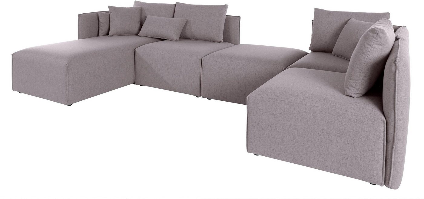 andas Wohnlandschaft Nöre U-Form, 5 Teile, in vielen Bezugsqualitäten und Farben s. auch "Nöre" von andas
