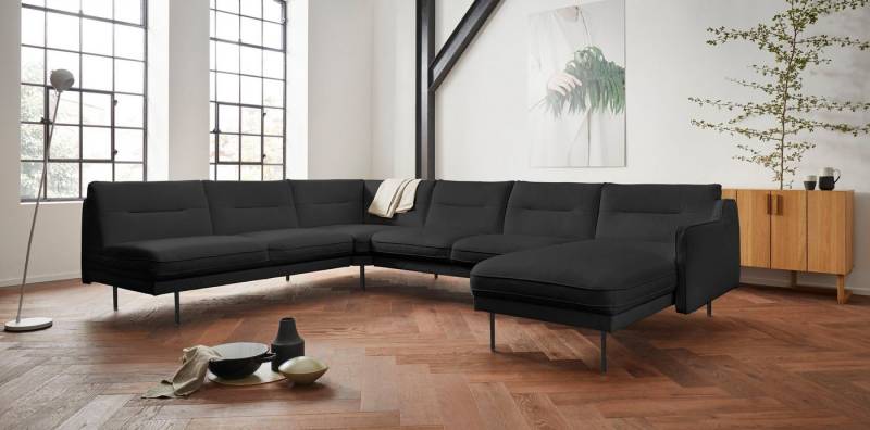 andas Wohnlandschaft Nordfyn U-Form, edles Design in 3 Bezugsqualitäten, Design by Morten Georgsen von andas
