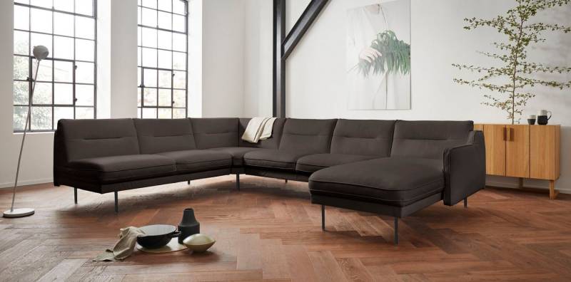 andas Wohnlandschaft Nordfyn U-Form, edles Design in 3 Bezugsqualitäten, Design by Morten Georgsen von andas