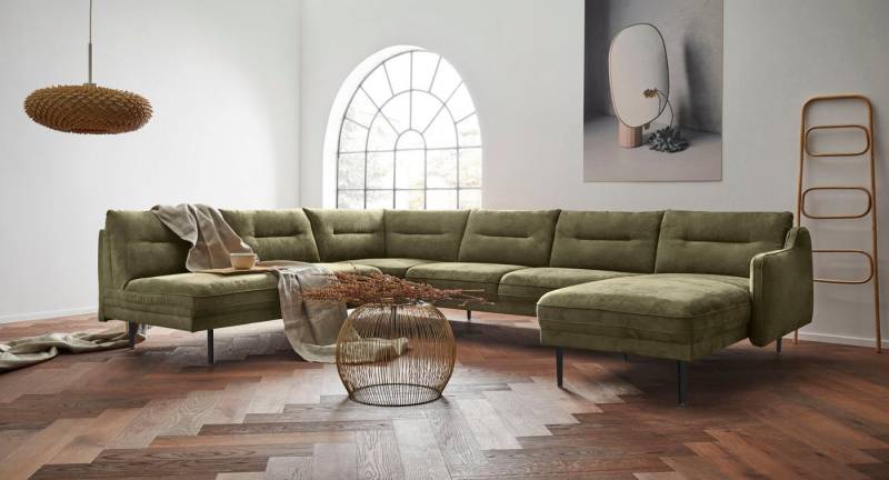 andas Wohnlandschaft Nordfyn U-Form, edles Design in 3 Bezugsqualitäten, Design by Morten Georgsen von andas