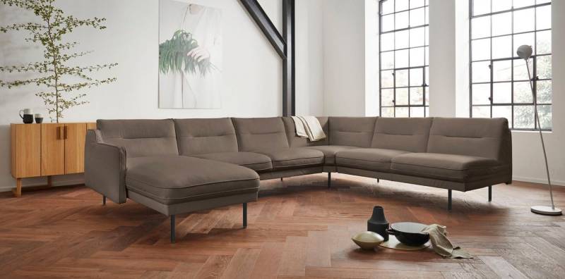 andas Wohnlandschaft Nordfyn U-Form, edles Design in 3 Bezugsqualitäten, Design by Morten Georgsen von andas