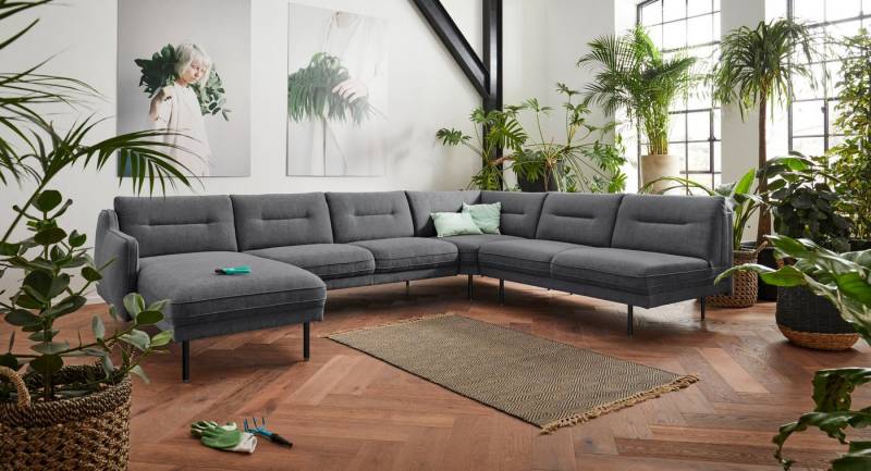 andas Wohnlandschaft Nordfyn U-Form, edles Design in 3 Bezugsqualitäten, Design by Morten Georgsen von andas