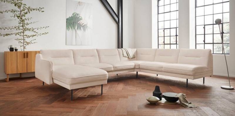 andas Wohnlandschaft Nordfyn U-Form, edles Design in 3 Bezugsqualitäten, Design by Morten Georgsen von andas