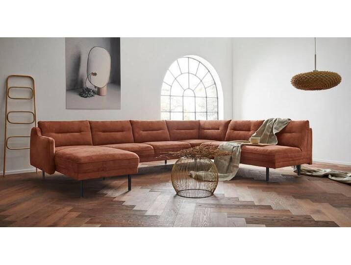 andas Wohnlandschaft Nordfyn U-Form, edles Design in 3 Bezugsqualitäten, Design by Morten Georgsen, braun, cognac andas Wohnlandschaft Nordfyn U-Form, edles Design in 3 Bezugsqualitäten, Design by Morten Georgsen, braun, cognac von andas