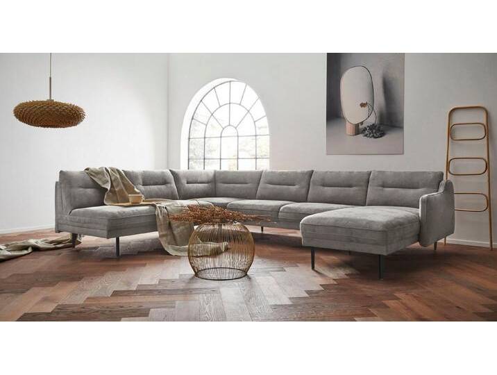 andas Wohnlandschaft Nordfyn U-Form, edles Design in 3 Bezugsqualitäten, Design by Morten Georgsen, grau, grau andas Wohnlandschaft Nordfyn U-Form, edles Design in 3 Bezugsqualitäten, Design by Morten Georgsen, grau, grau von andas