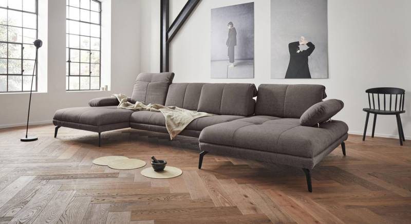 andas Wohnlandschaft Stenlille Multifunktions-Sofa, U-Form, incl. Sitztiefen-, Kopfteil- und Armteilverstellung von andas