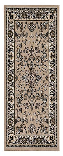 andiamo klassischer Orient Teppich Webteppich mit orientalischen Mustern und Ornamenten Beige 60 x 180 cm von andiamo