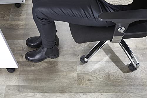 andiamo Bodenschutzmatte Bürostuhl - Verwendung als Bürostuhlunterlage, Bodenschutzmatte Fitness - Bürostuhl Matte transparent, rutschhemmend - pflegeleicht - Bodenschutz für alle Böden 90 x 120 cm von andiamo