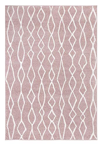 andiamo Webteppich Bolonia Muster modern Öko-Tex 100 Teppich, Polypropylen, Ornament rosa, 120x170 cm von andiamo