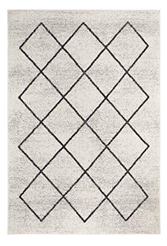 Webteppich Bolonia Ornament-Muster Läufer modern Polypropylen Öko-Tex 100 Teppich in creme-grau, 60 cm x 110 cm von andiamo