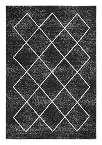 Webteppich Bolonia Ornament-Muster Läufer modern Polypropylen Öko-Tex 100 Teppich in anthrazit, 120 cm x 170 cm von andiamo