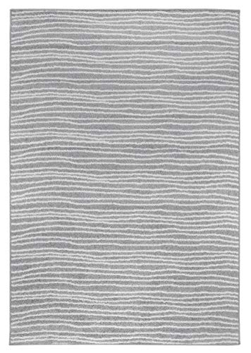 Webteppich Bolonia Ornament-Muster Läufer modern Polypropylen Öko-Tex 100 Teppich in grau, 60 cm x 110 cm von andiamo