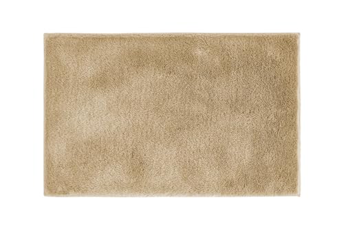 andiamo Badematte rutschfest Florida - Badezimmerteppich weich und flauschig - Badteppich rutschfest waschbar Duschvorleger Badvorleger für Badezimmer 40 x 60 cm Taupe von andiamo