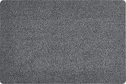 andiamo Fußmatte Amadis Türmatte Sauberlaufmatte für Innen und überdachten Außenbereich waschbar aus Baumwolle mit rutschhemmender Unterseite 40 x 60 cm dunkelgrau von andiamo