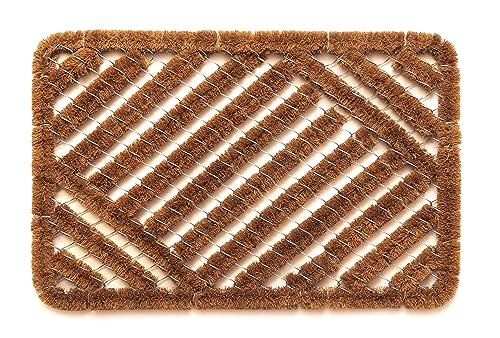 andiamo Fußmatte Kokos Drahtgitter - ideal als Fußmatte Outdoor oder Kokosmatte - Fußmatte außen - handgemacht und pflegeleicht - aus natürlichen Materialien hergestellt Drahtgitter 40 x 60 cm von andiamo