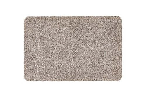 andiamo Fußmatte Samson - Schmutzfangmatte aus Baumwolle für den Hauseingang - einsetzbar als Fußmatte innen, Fußabtreter im überdachten Außenbereich oder als Haustiermatte 50 x 80 cm Hellbeige von andiamo
