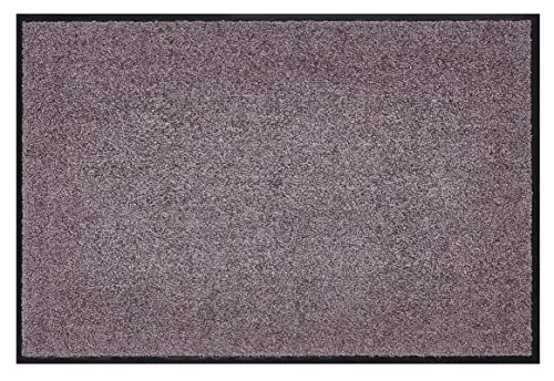 andiamo Premium-Fußmatte Wash & Clean - langlebige Schmutzfangmatte Hauseingang - als Fußmatte innen oder als Fußabtreter im überdachten Außenbereich - saugstarker Fußabstreifer 90 x 150 cm Taupe von andiamo