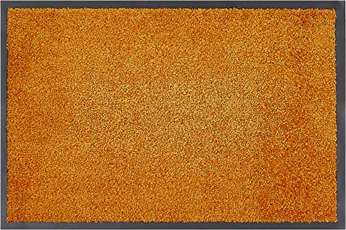 andiamo Fußmatte Waschbar Türmatte Sauberlaufmatte für Innen- und überdachte Außenbereiche mit rutschhemmender Rückseite Fußabtreter 40 x 60 cm orange von andiamo
