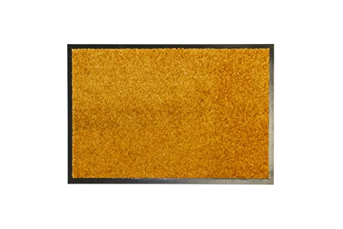 andiamo Fußmatte Waschbar Türmatte Sauberlaufmatte für Innen- und überdachte Außenbereiche mit rutschhemmender Rückseite Fußabtreter 60 x 90 cm orange von andiamo